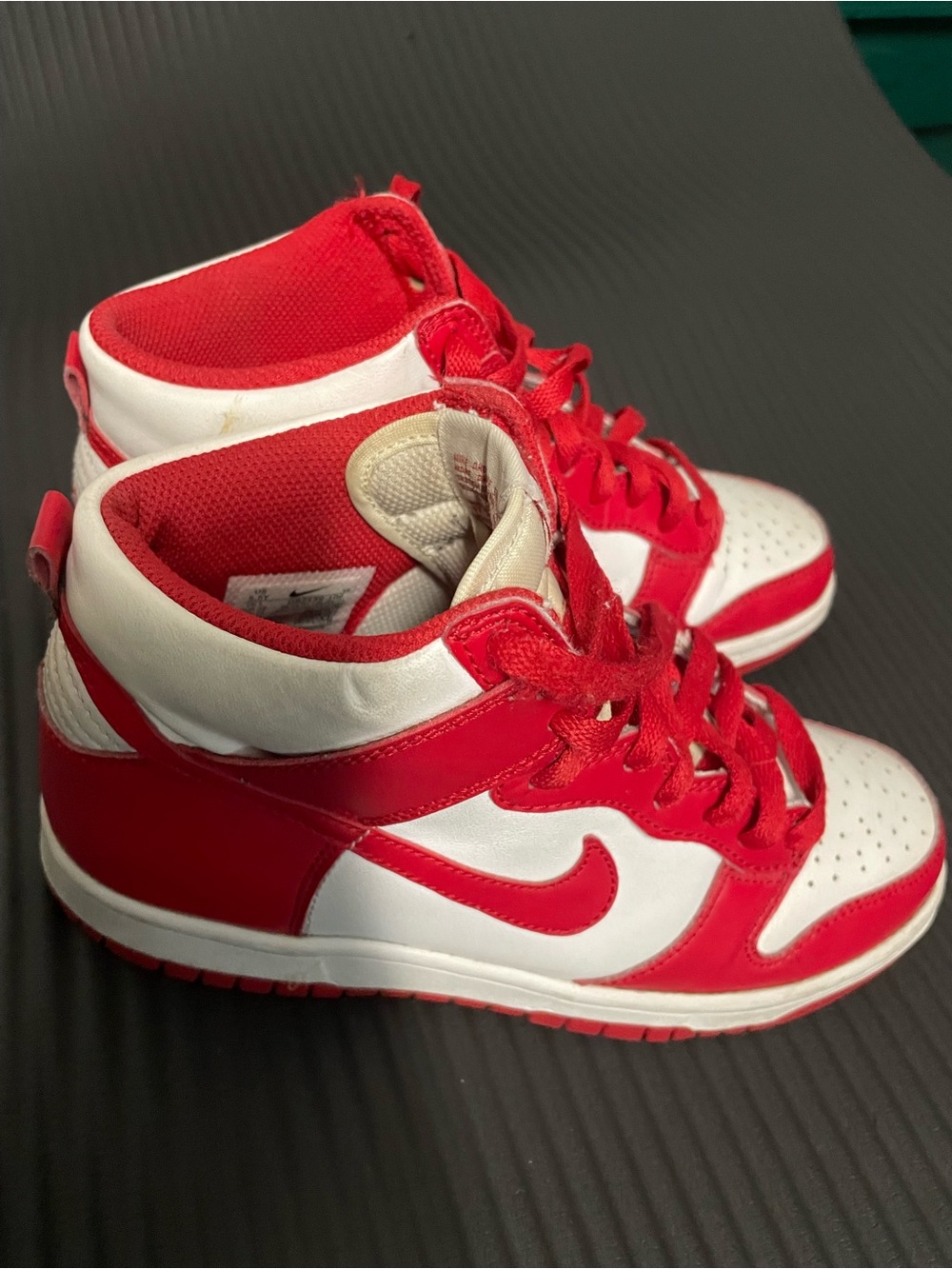 Nike Kids Red and White High-Top Sneakers